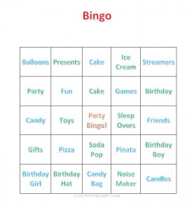 Printable Bingo Cards for Kids
